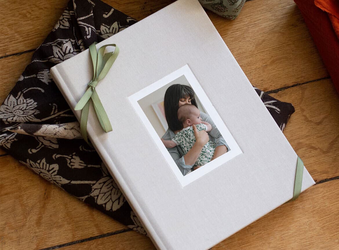 Carnet tissu photo personnalisable