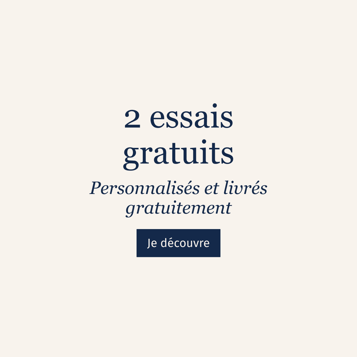 Deux échantillons offerts