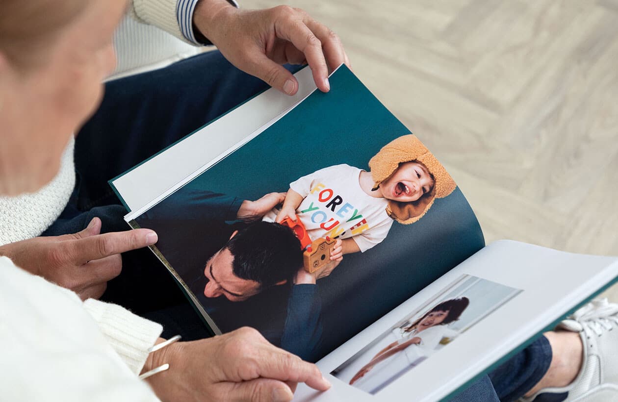 Livre photo avec couverture photo embossée