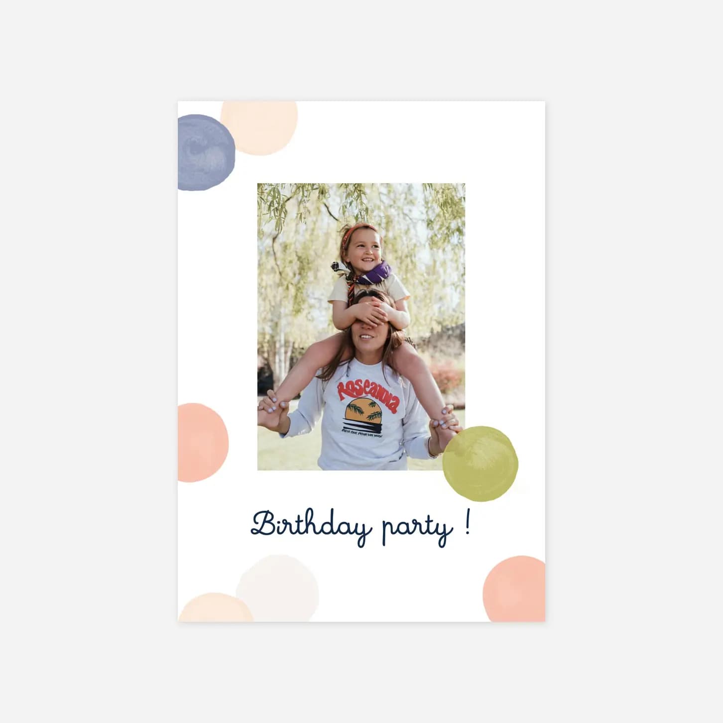 Carte invitation anniversaire Birthday party