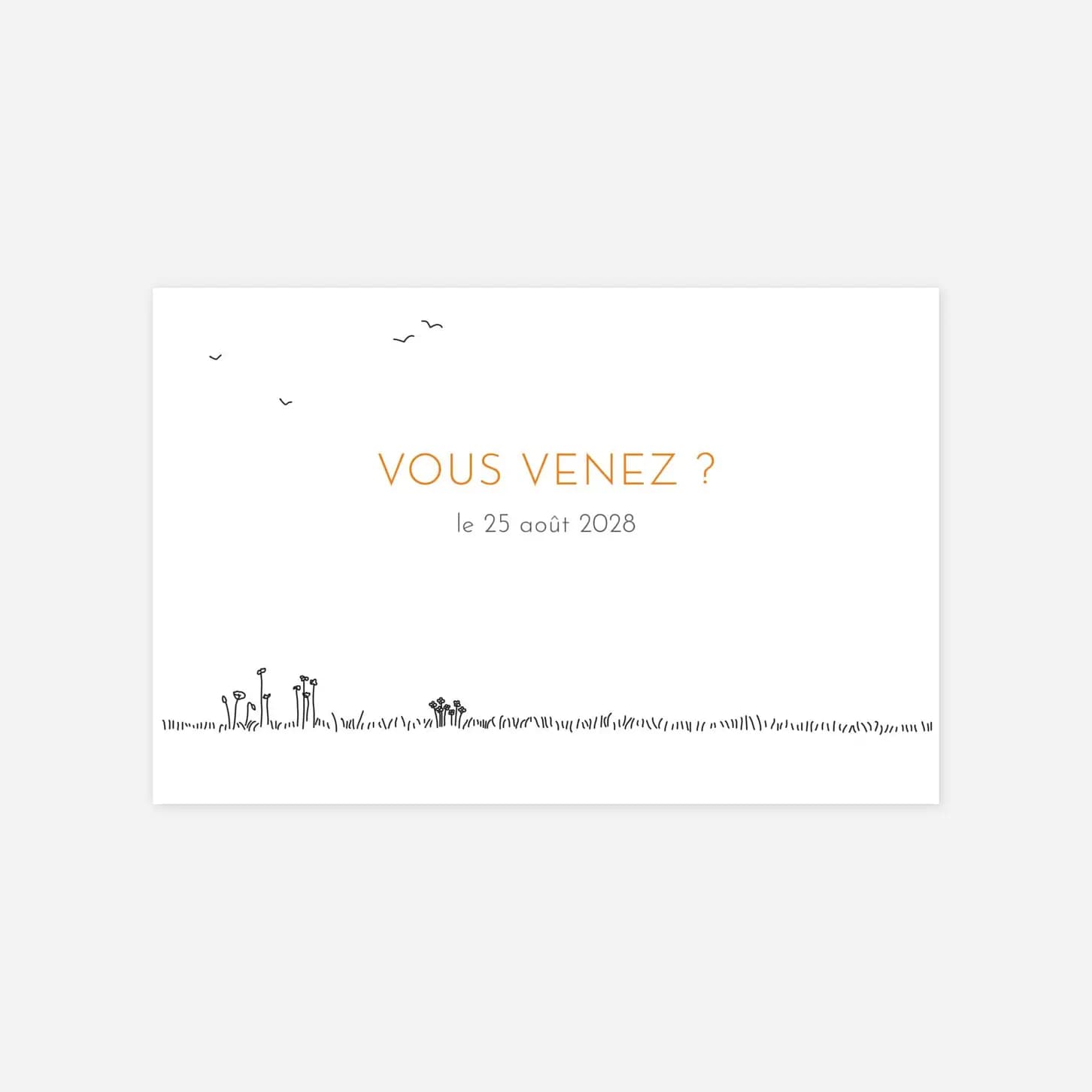 Carton réponse mariage Promesse champêtre