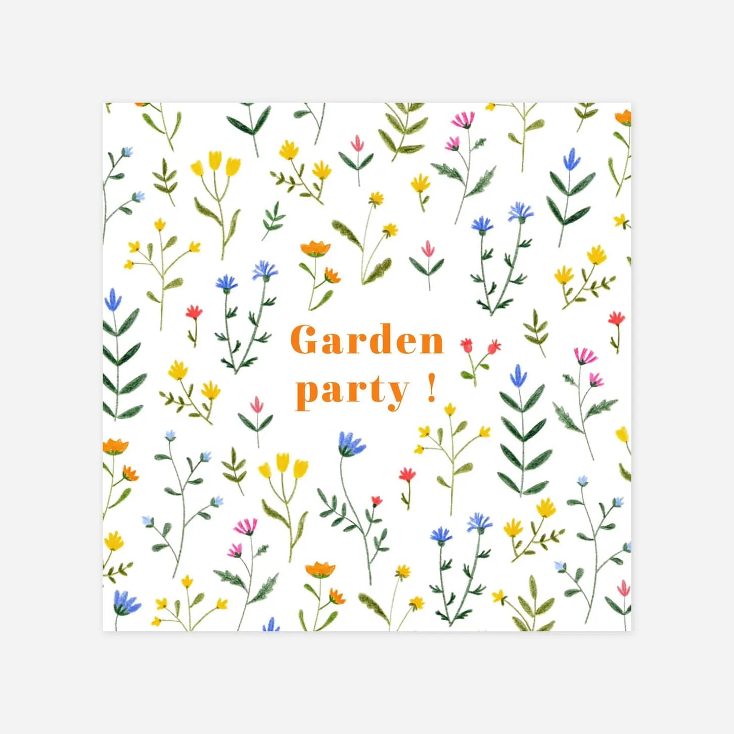 Carte invitation anniversaire Garden Party