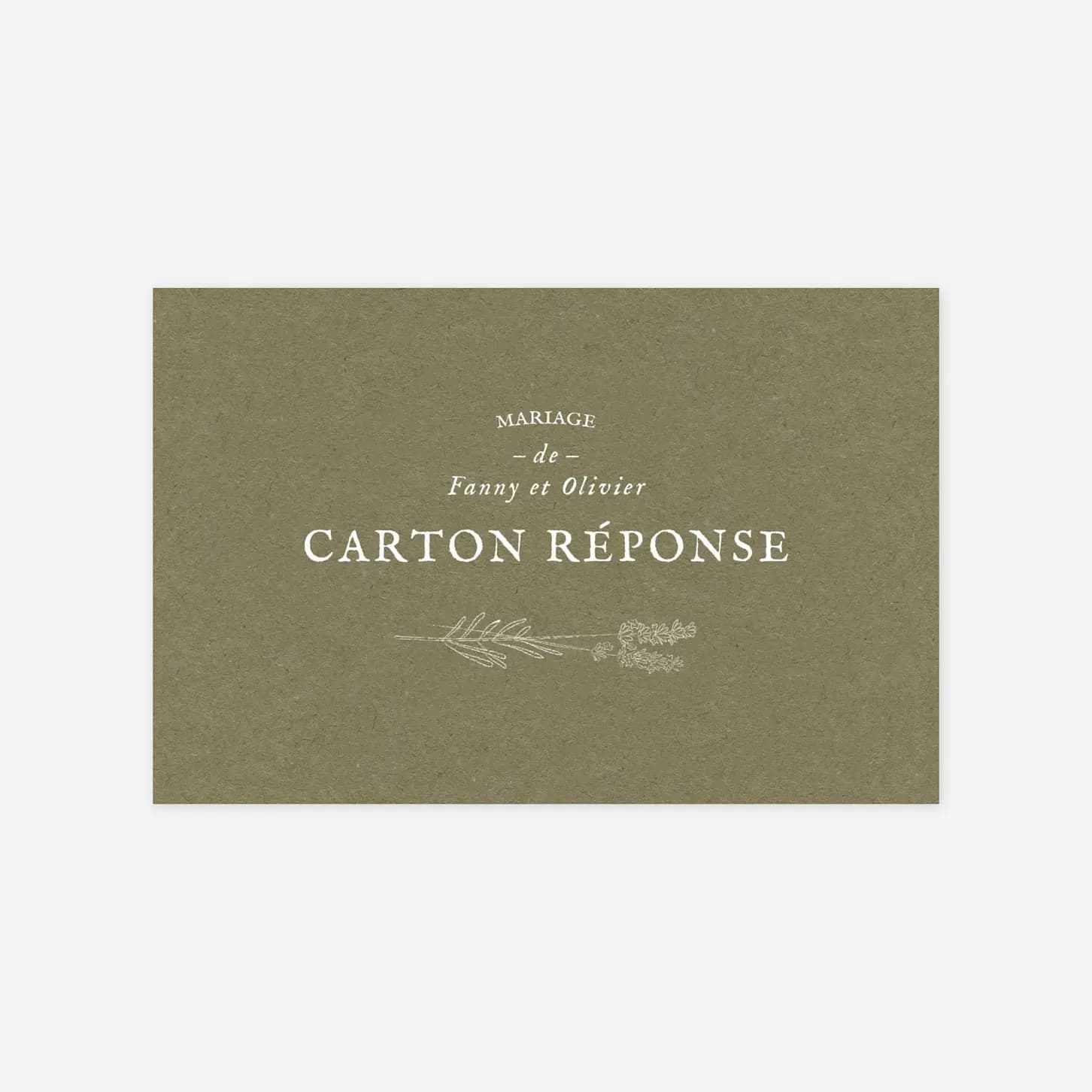 Carton réponse mariage Provence
