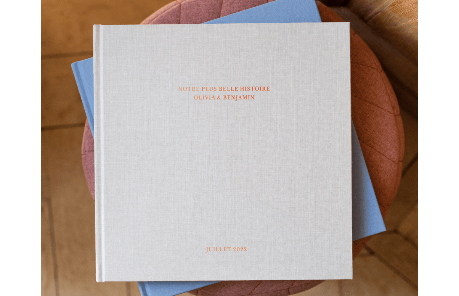 Livre photo couverture tissu