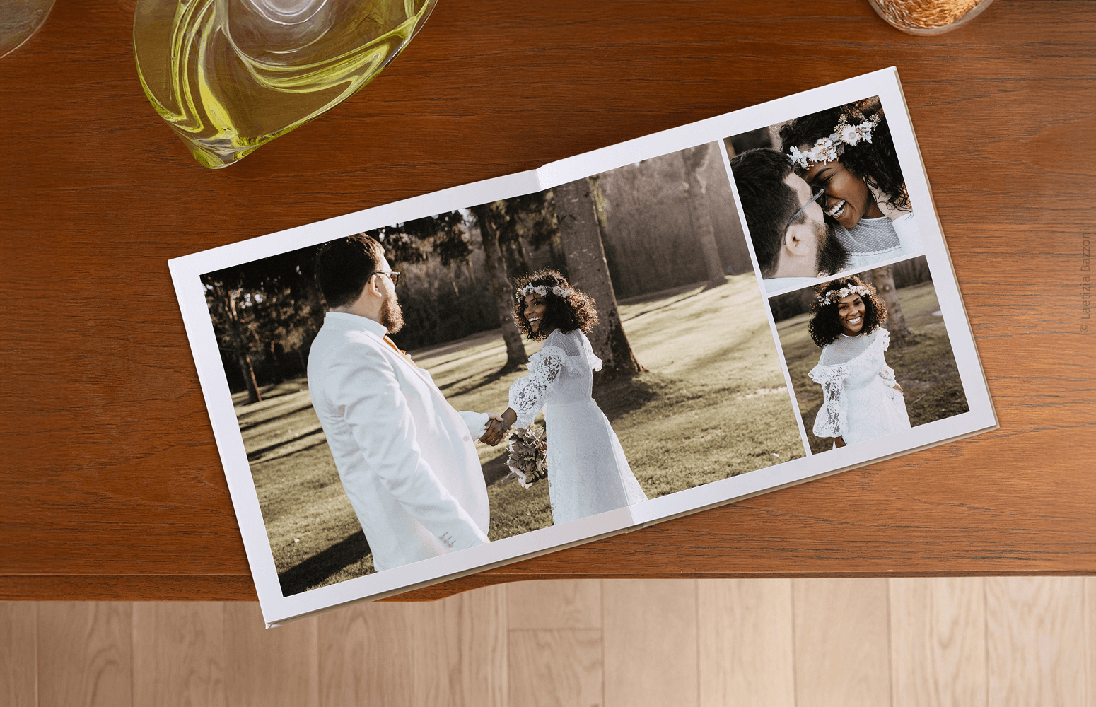 Livre photo ouverture à plat