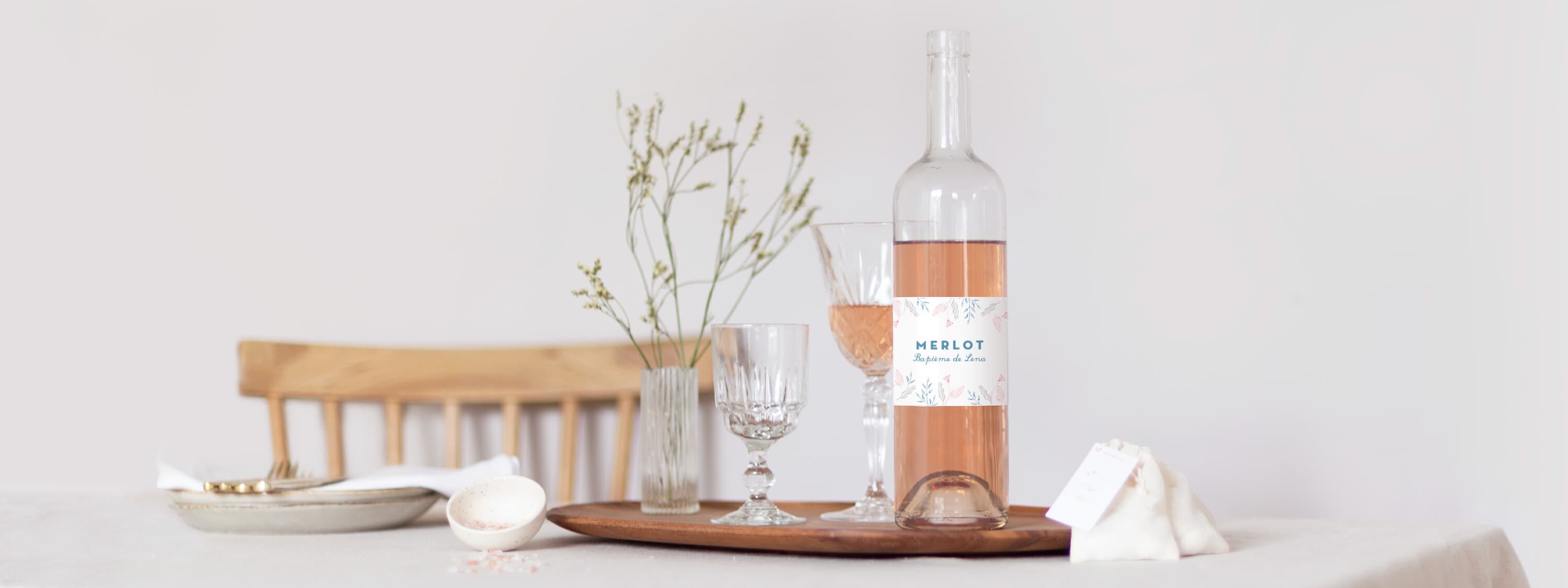 Etiquette de bouteille de vin personnalisée