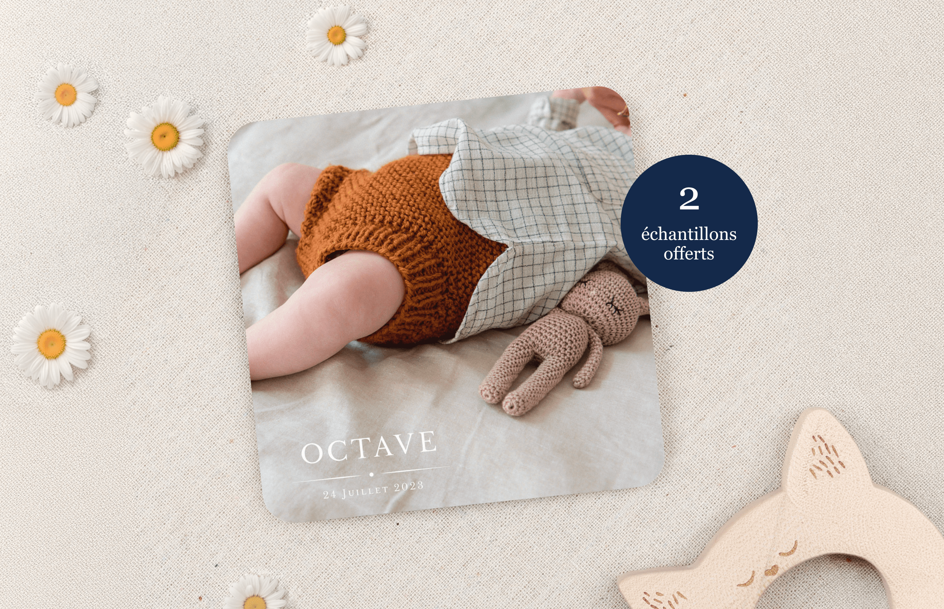 Faire-part de naissance mixte