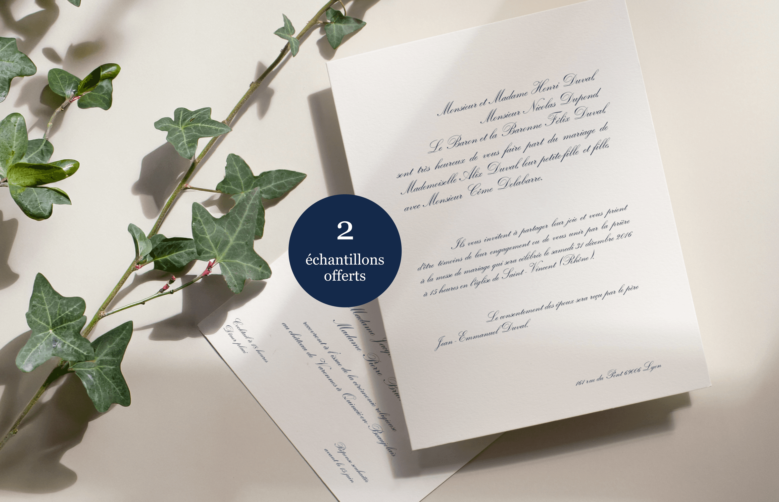 Faire-part de mariage chic & classique