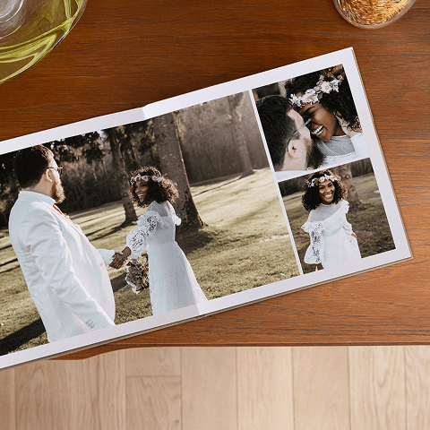 Album photo ouverture à plat