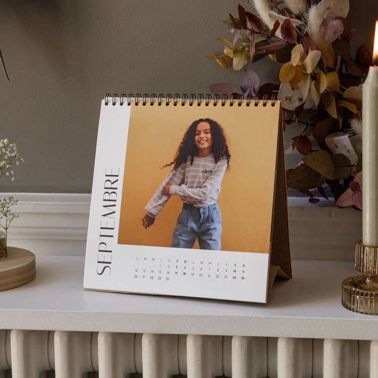 Calendrier luxe avec chevalet