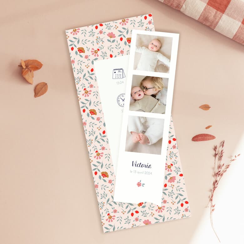 Faire-part de naissance pour fille