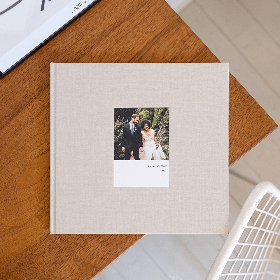 Livre photo tissu embossée