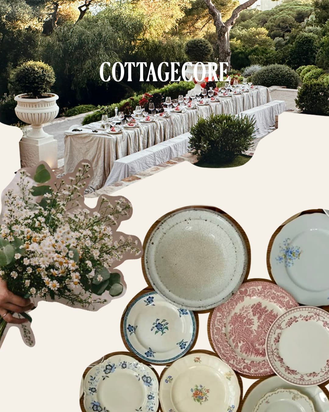 Tendance mariage champêtre Cottagecore
