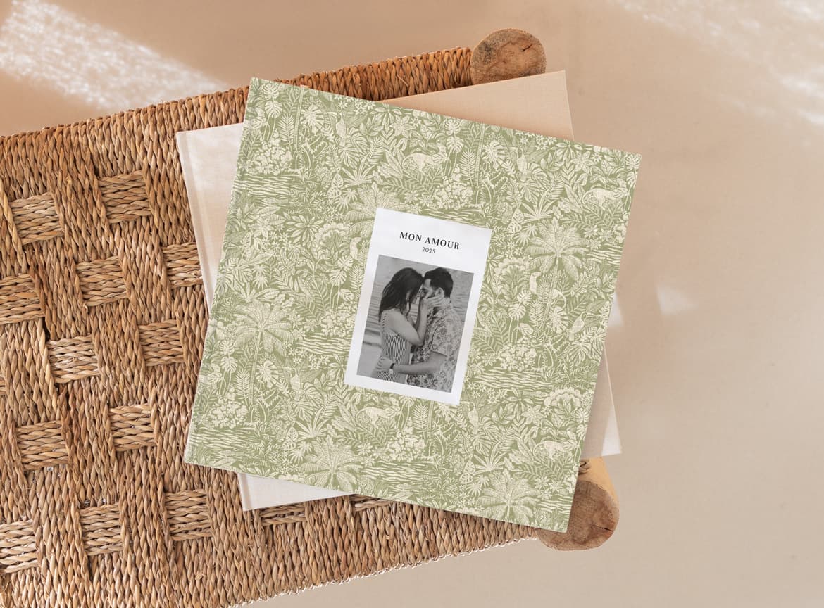 Livre photo tissu embossé Saint Valentin