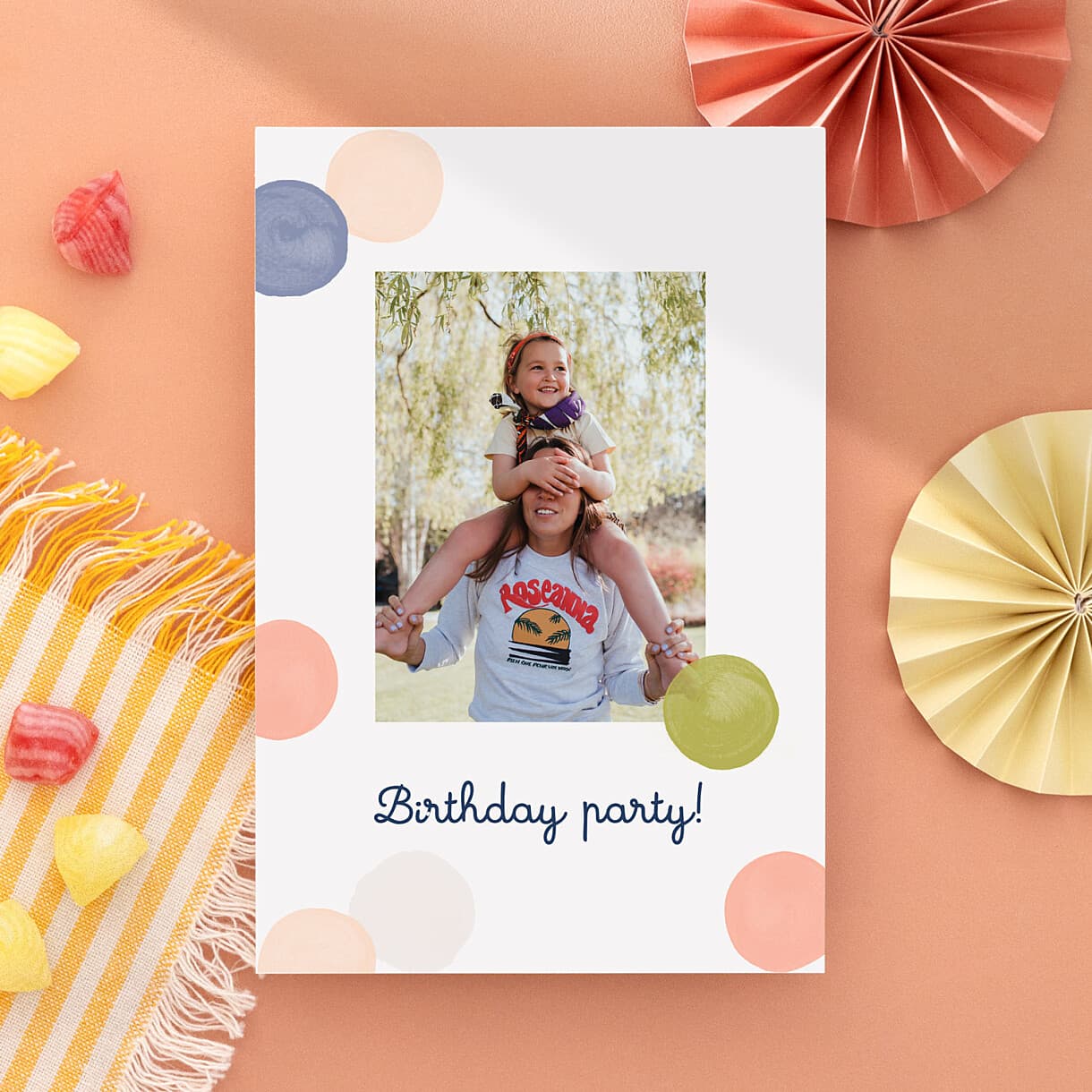 Carte d'invitation anniversaire adulte Confettis