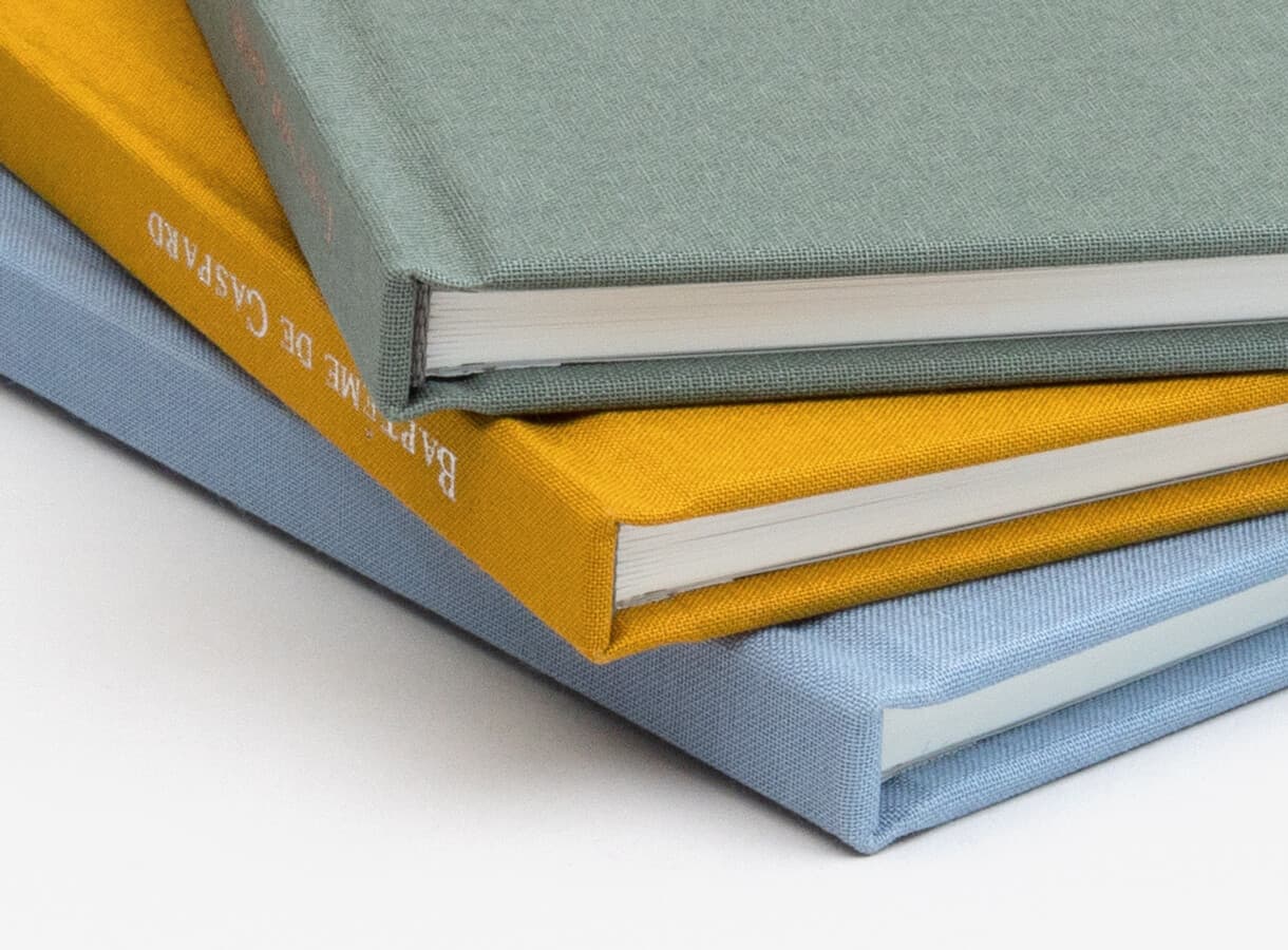 Livre d'or baptême couverture tissu