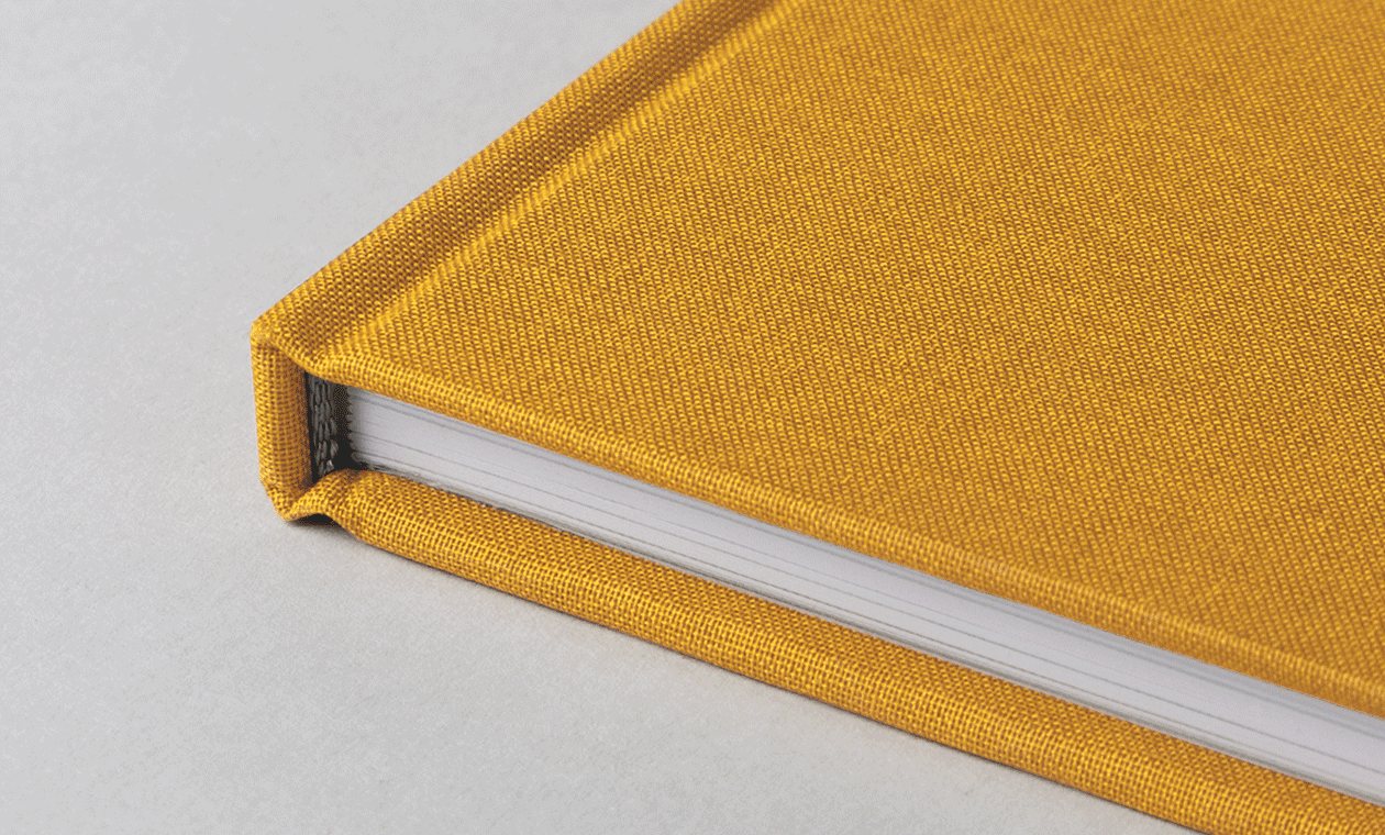 Livre photo couverture tissu