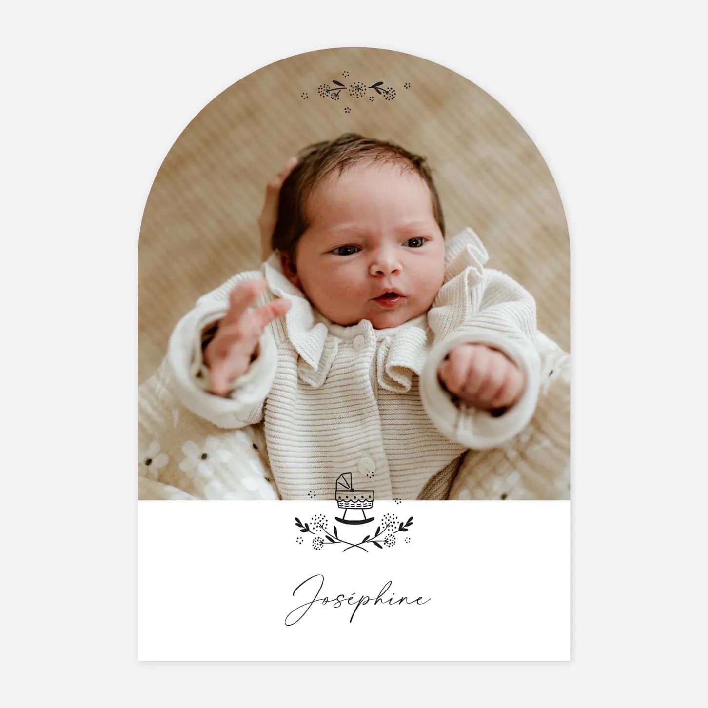 Faire-part de naissance mon premier berceau