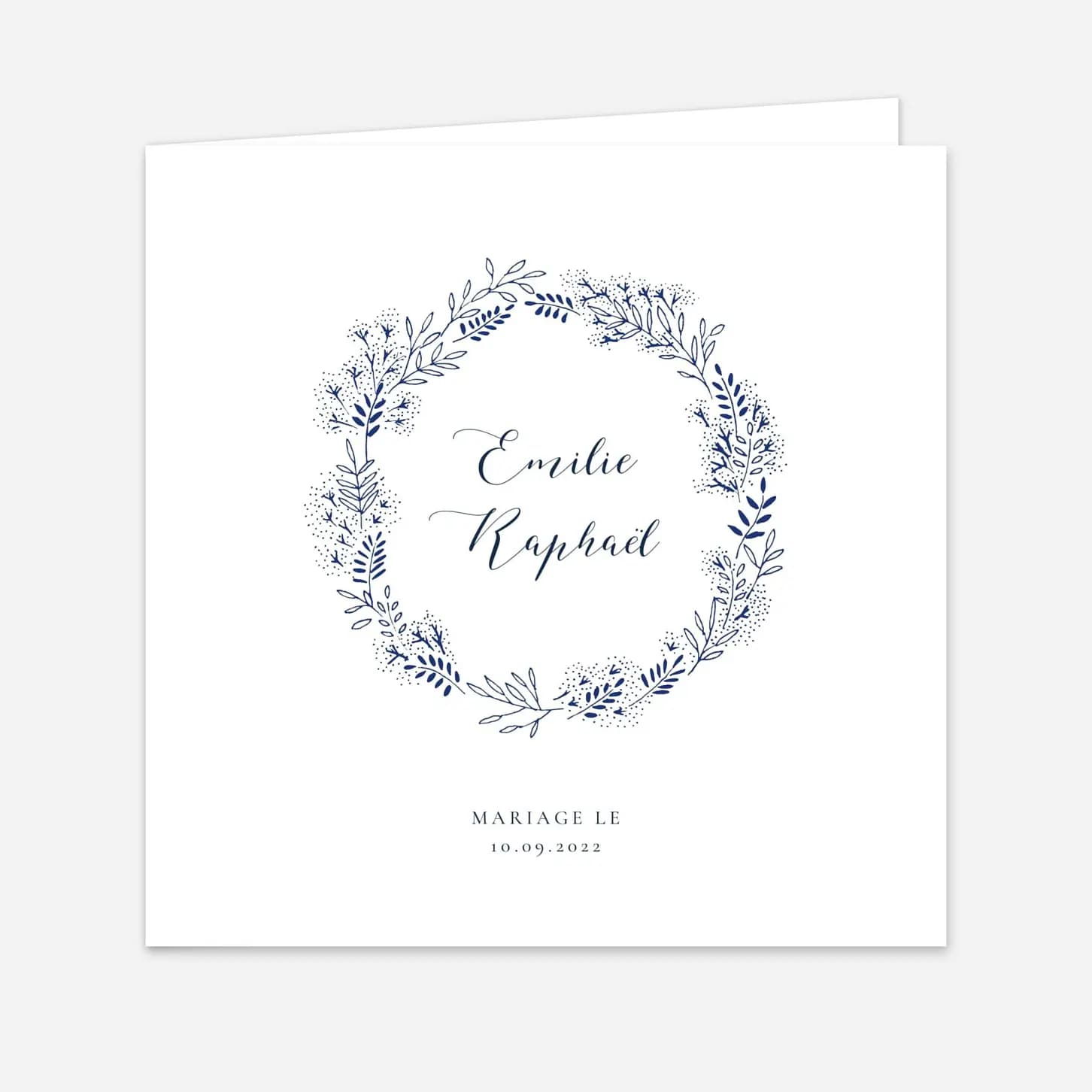 Faire-part de mariage Ronde des prés (arche) dorure vert