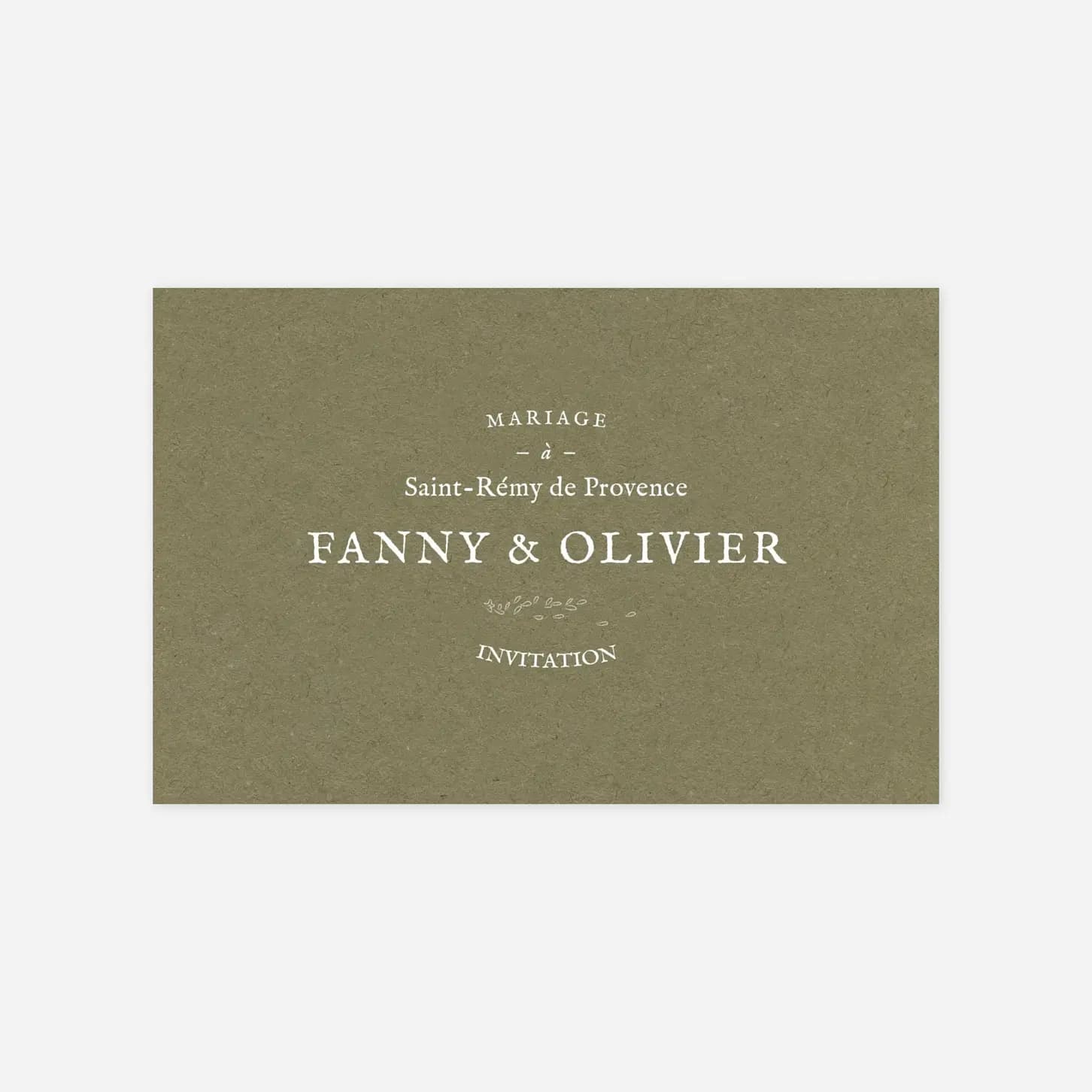 Carton d'invitation mariage Provence