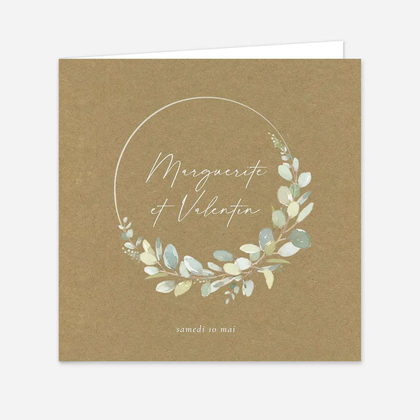 Faire-part de mariage Élégance poudrée (portrait) rose poudré