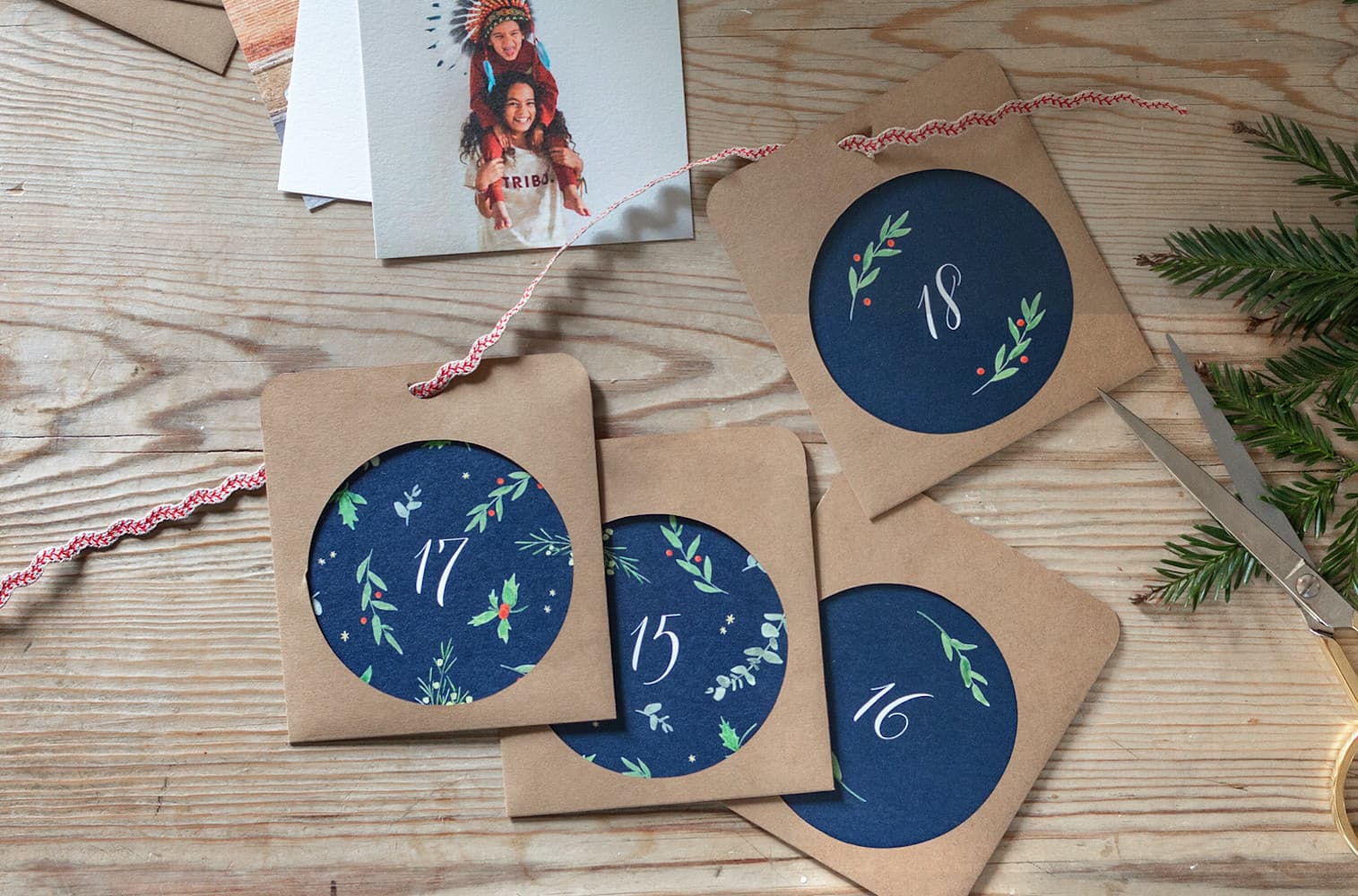 Guirlande calendrier de l'Avent photo DIY photo