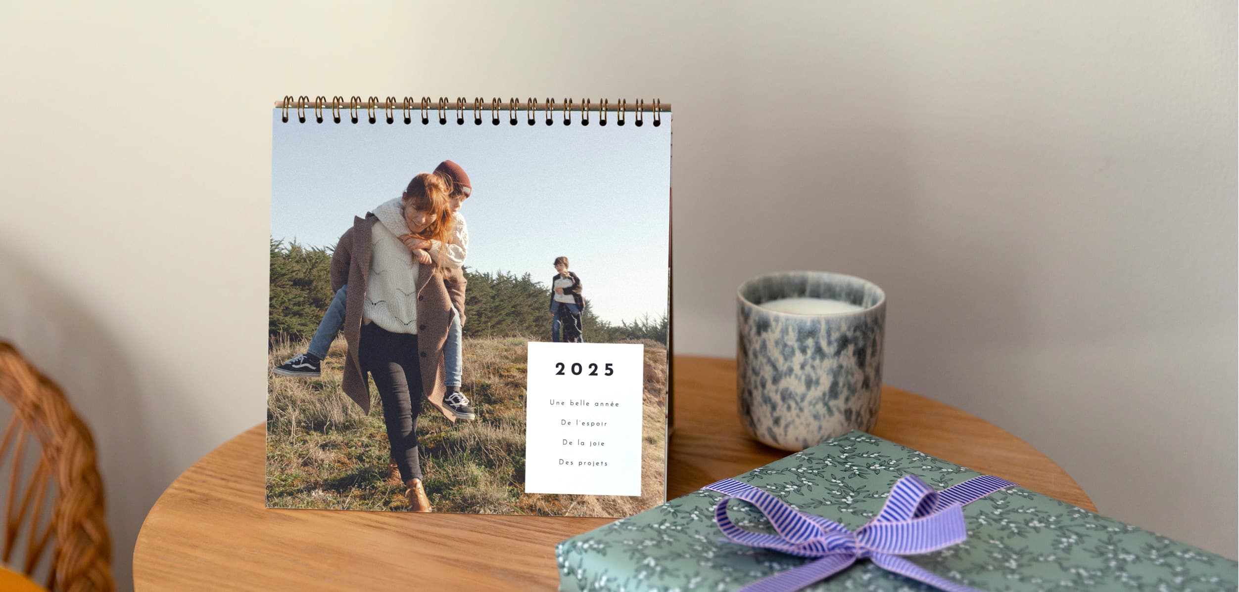 Calendrier bureau chevalet à personnaliser