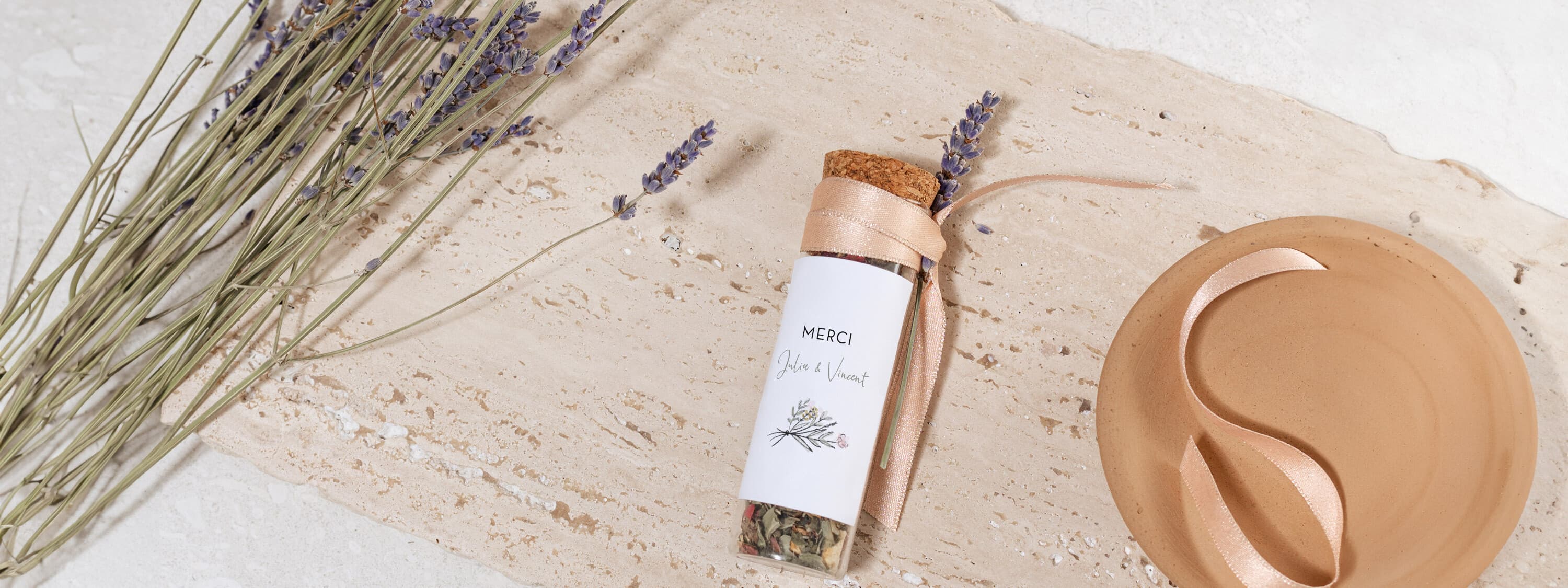 Étiquette autocollante mariage fleur