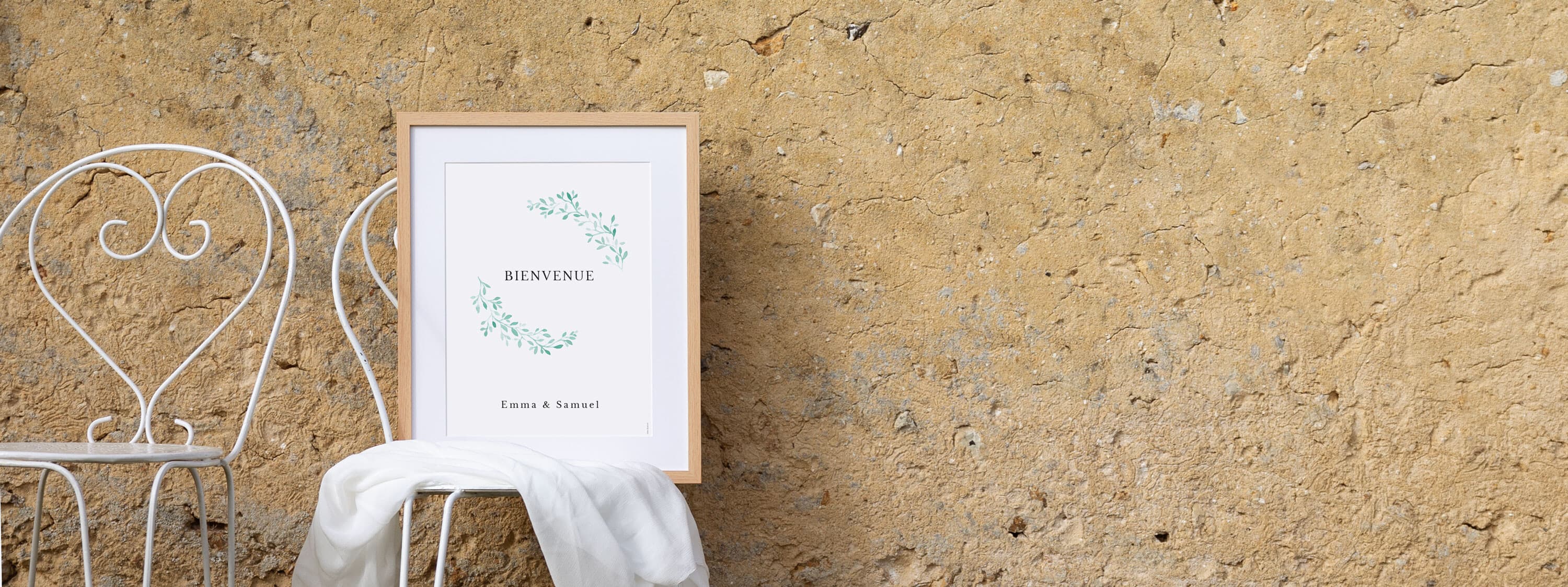 Panneau mariage fleur