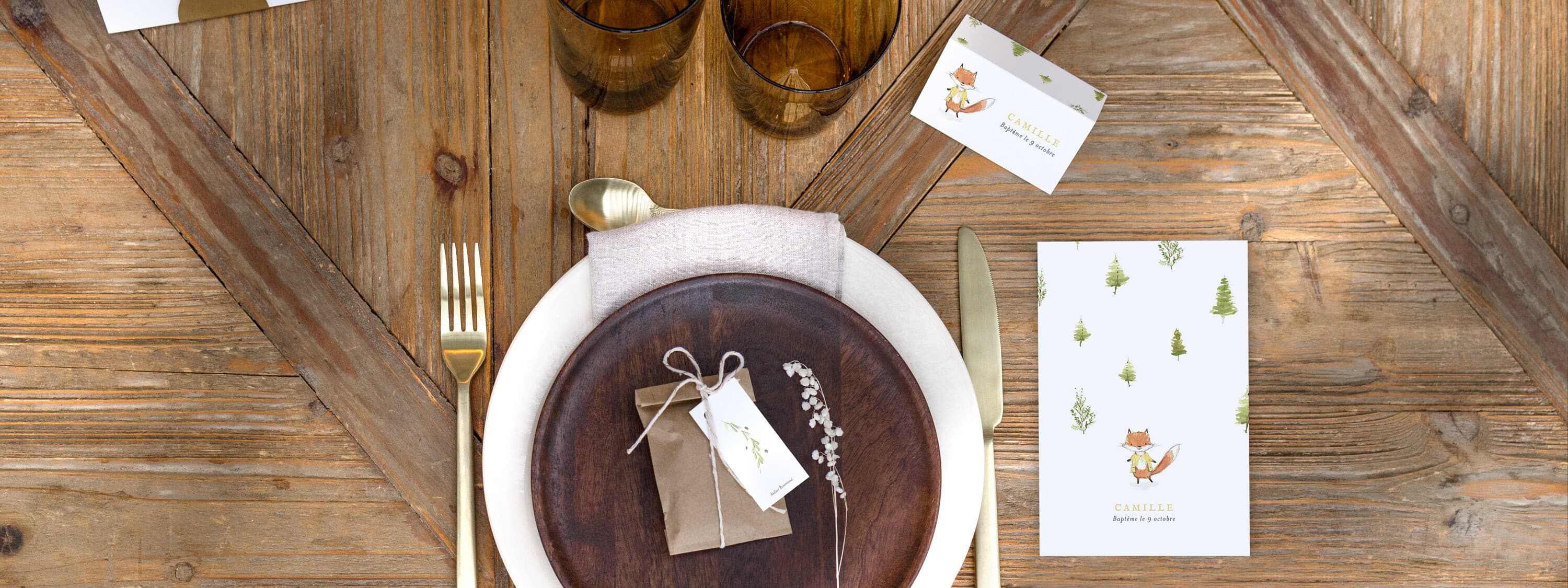 Etiquette perforée baptême pour Fille