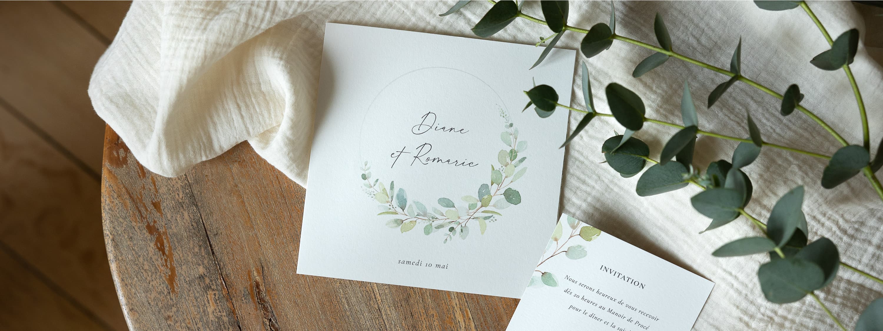 Faire-part de mariage champêtre