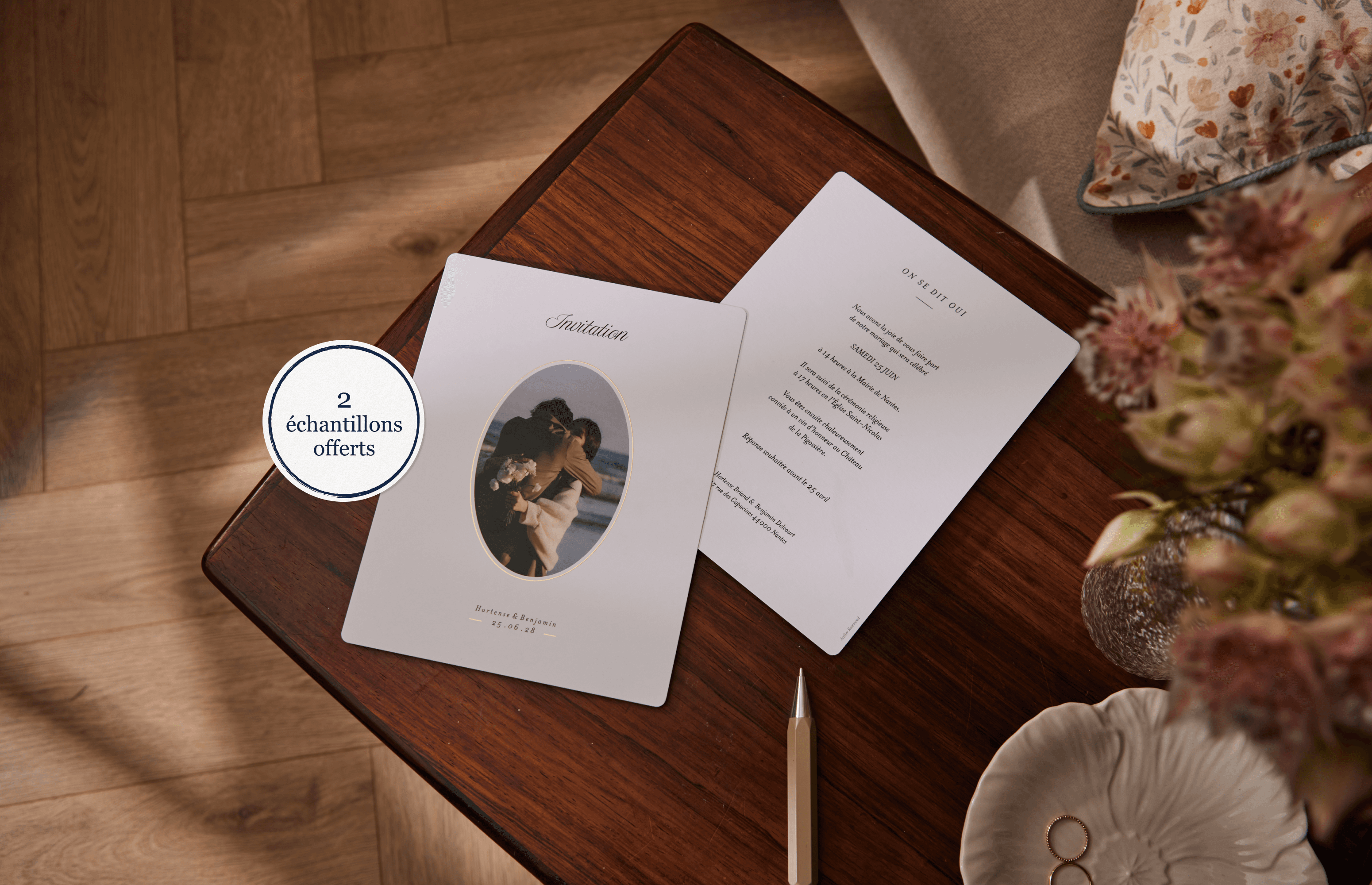 Faire-part de mariage avec photo