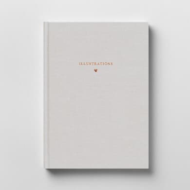 Carnet dessin tissu doré