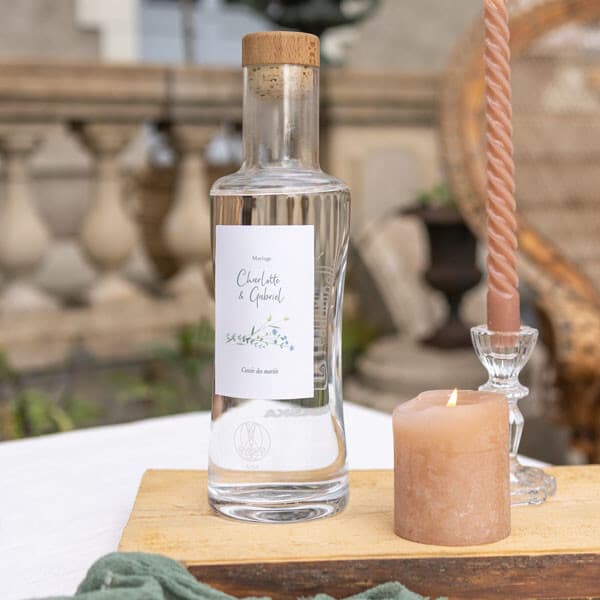 Étiquette de bouteille mariage