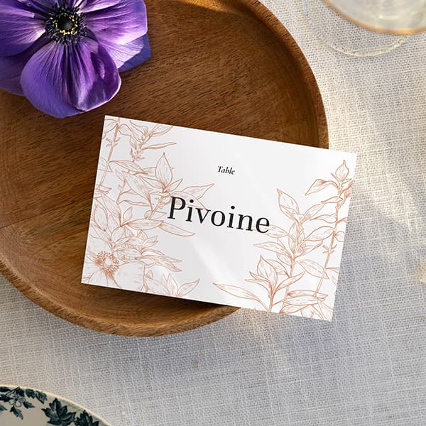 Marque-table mariage