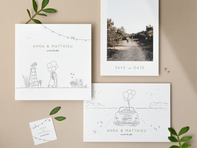 Présentation et mise en page texte faire part mariage