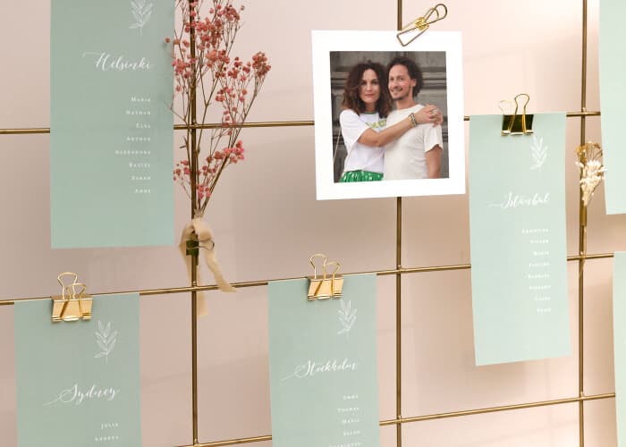 Idée plan de table mariage moderne industriel