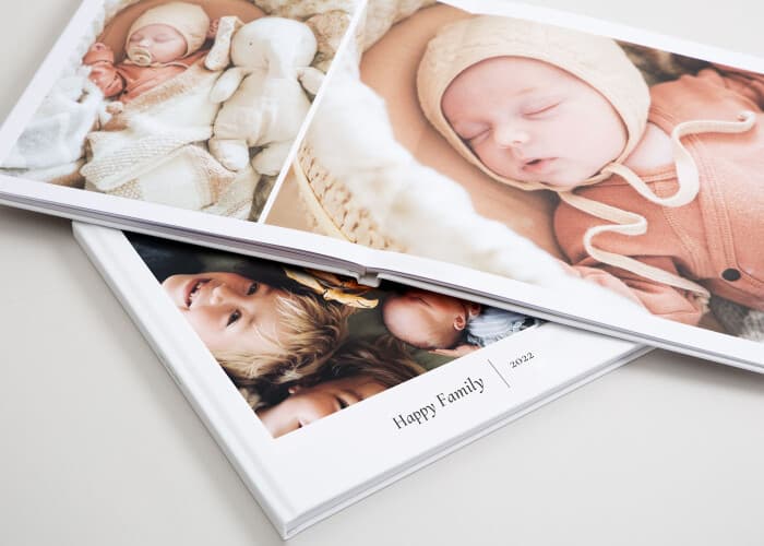 happy family rosemood album photo de baptême enfant livre couverture carton rigide