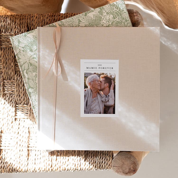 Album photo fête des grands mères tissu