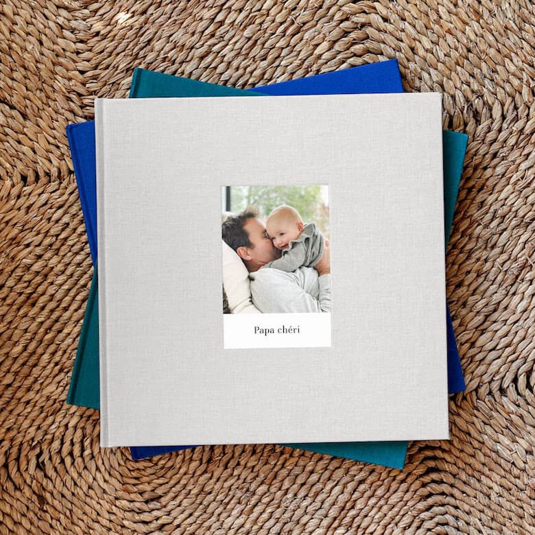 Album photo fête des pères tissu avec photo