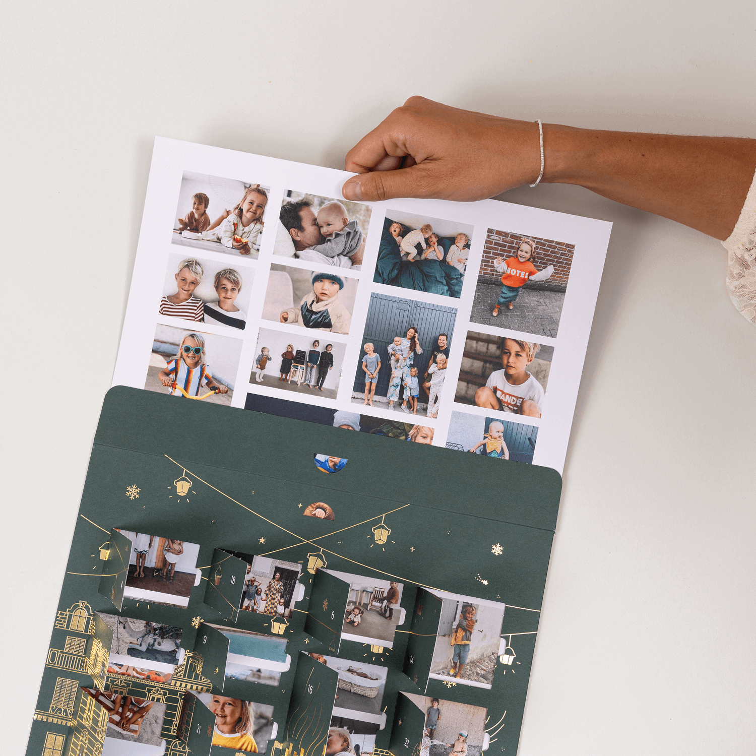 Calendrier de l'Avent Village doré