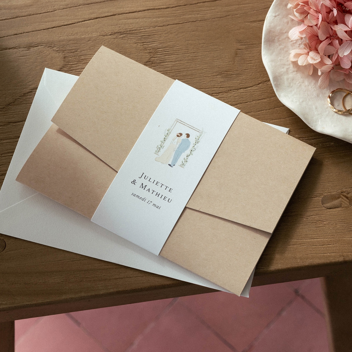 Faire-part mariage Gravure