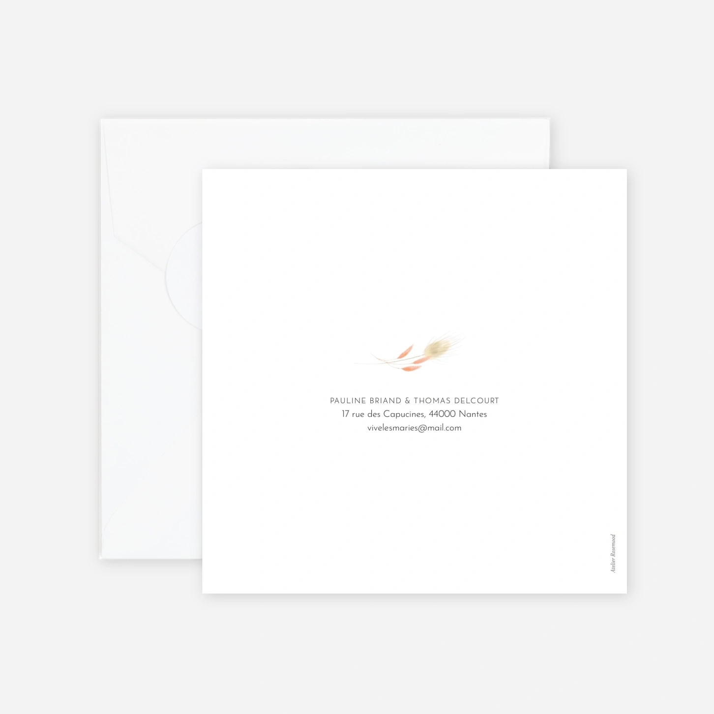 Faire-part mariage L'air du vent