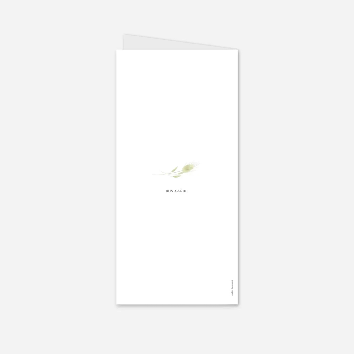 Menu mariage L'air du vent