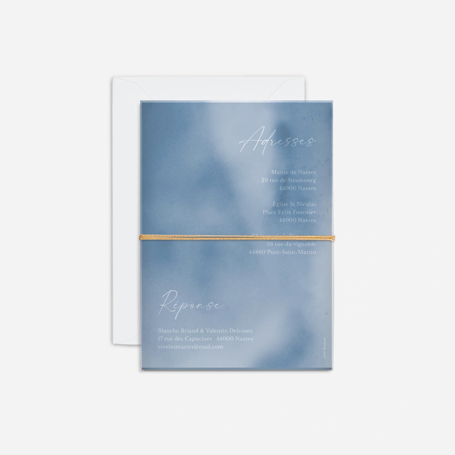 Faire-part mariage Amour en Typo