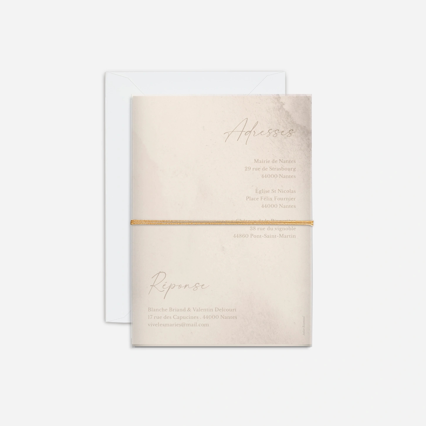 Faire-part mariage Amour en Typo