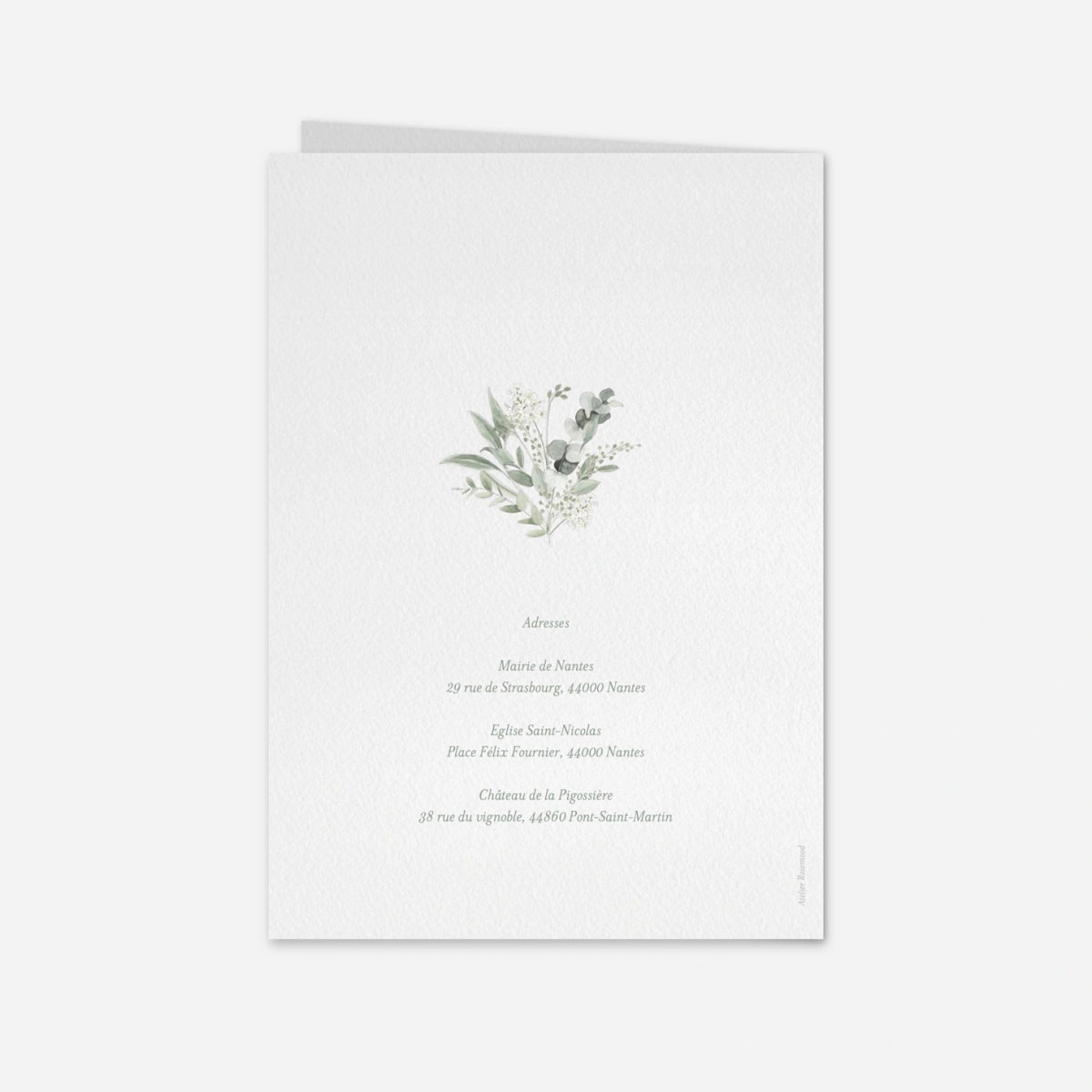 Faire-part mariage Alliance végétale