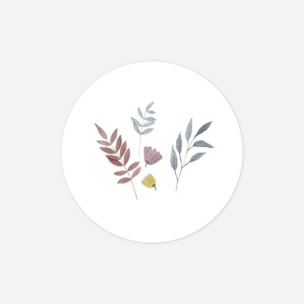Stickers naissance Aquarelle végétale