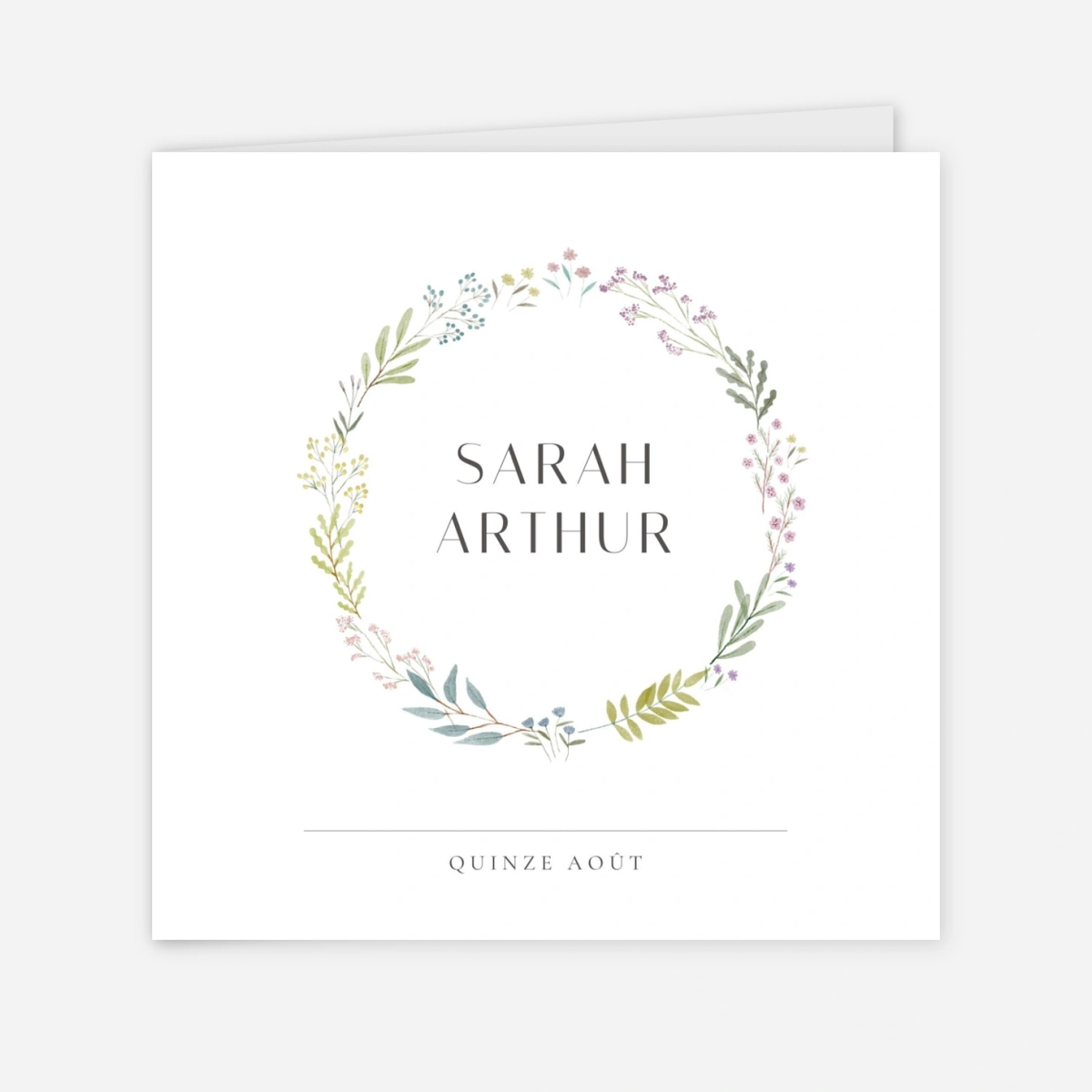 Faire-part mariage Aquarelle végétale