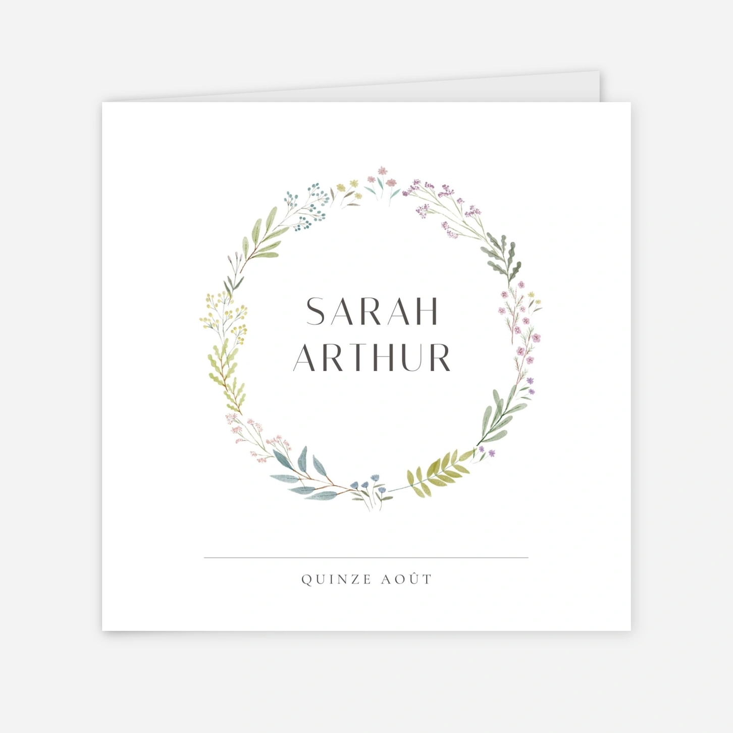 Faire-part mariage Aquarelle végétale